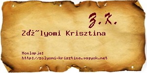 Zólyomi Krisztina névjegykártya